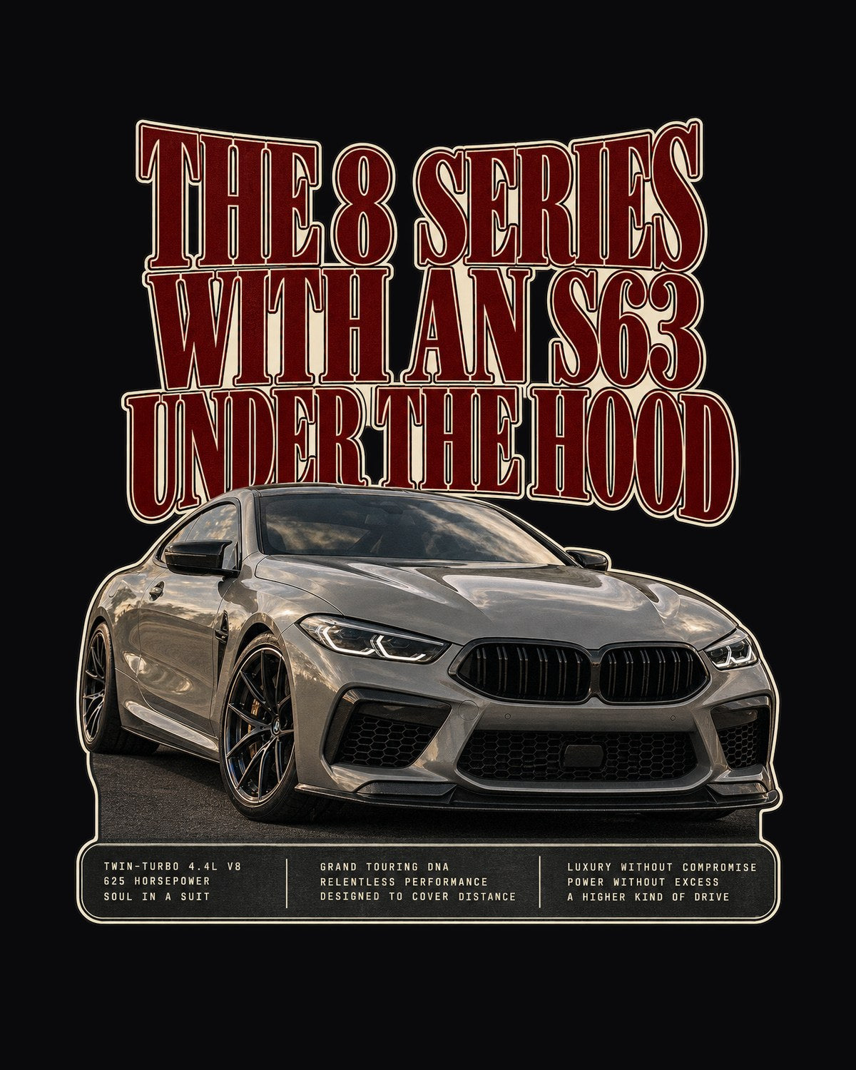 BMW M8 Competition F92 Editorial Headline Shirt design only