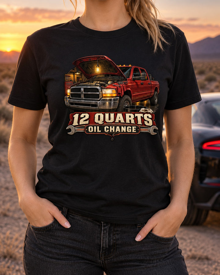 Old Red Work Light Shirt, 2003-2009 Dodge Ram 2500 Cummins T-Shirt Black worn hero