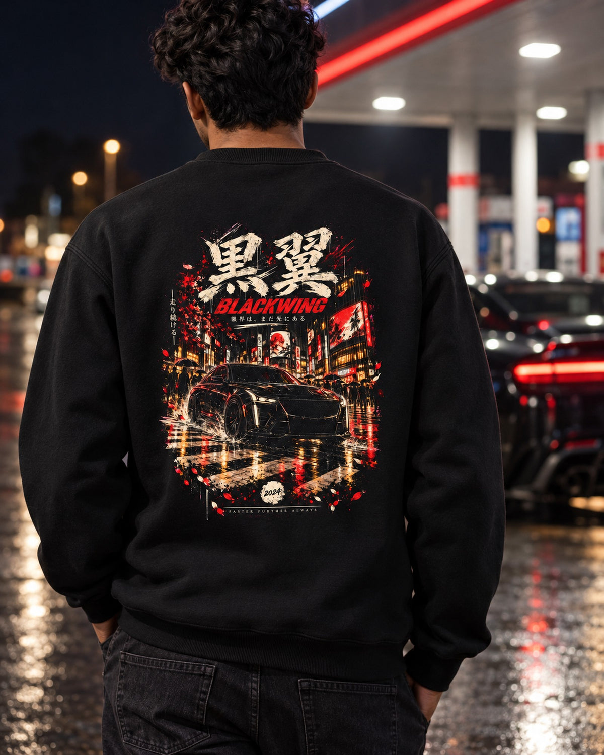 Cadillac CT5-V Blackwing Japanese Street Shirt, Hoodie & More Crewneck Black worn hero