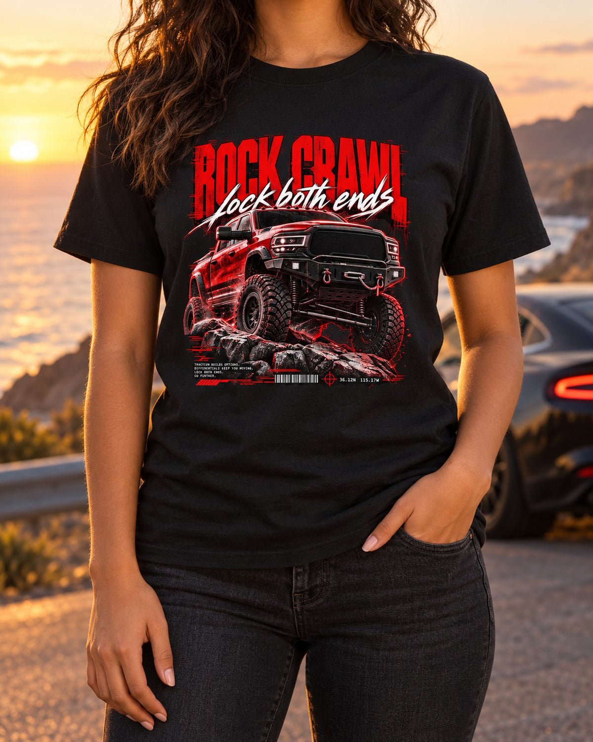 Ram 2500 Power Wagon Winch Bumper Street Poster Shirt, 2019-2024 T-Shirt Black worn hero