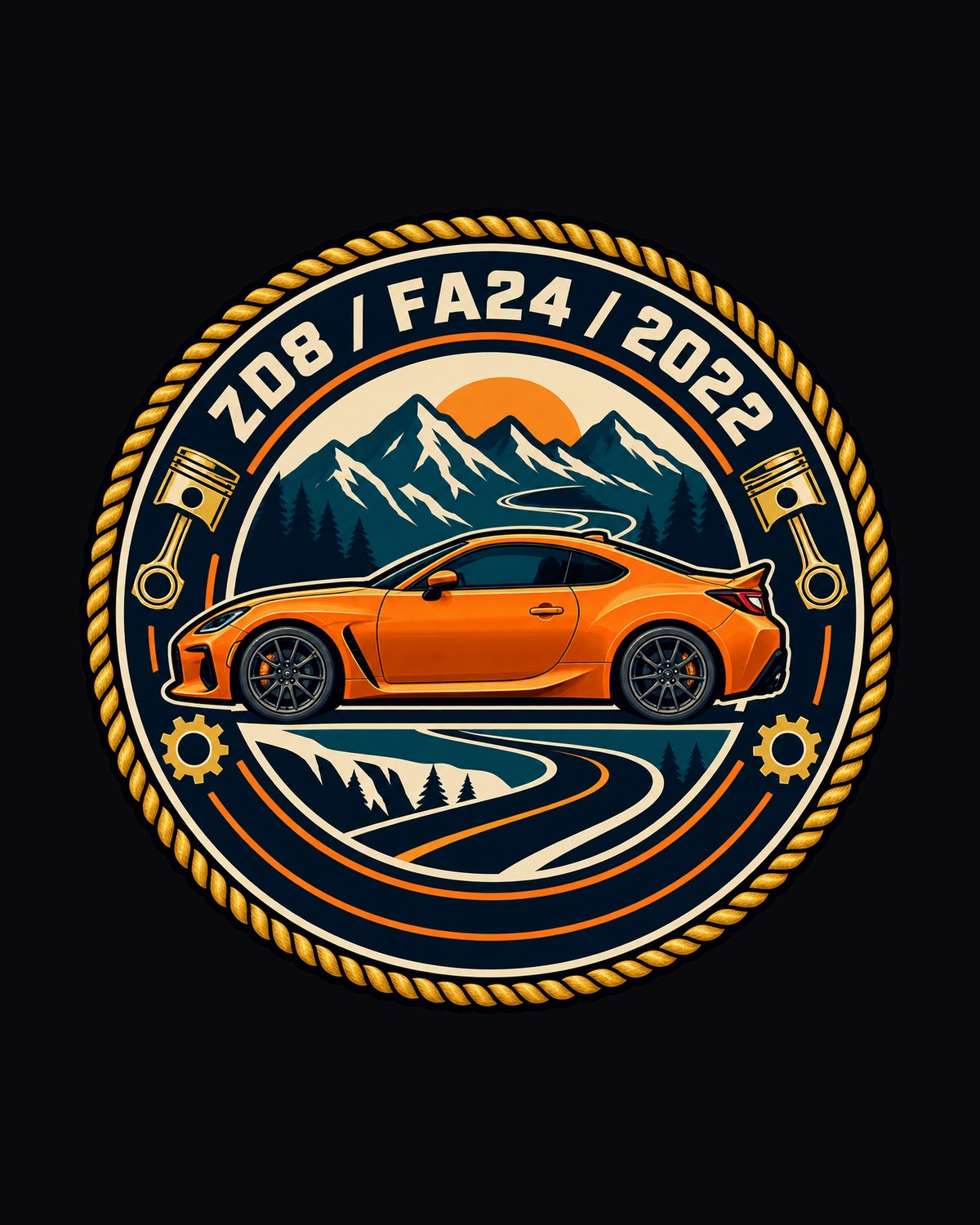 Subaru BRZ ZC6 tS Pastel Vaporwave print Shirt, FA20 design only