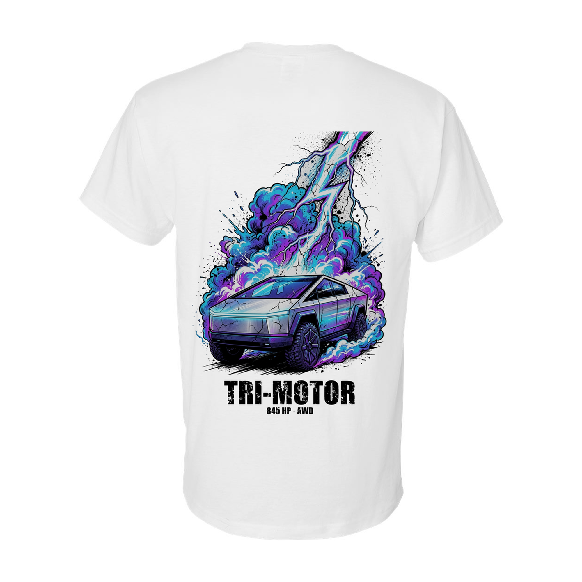 Tesla Cybertruck Bolt T-Shirt — White back