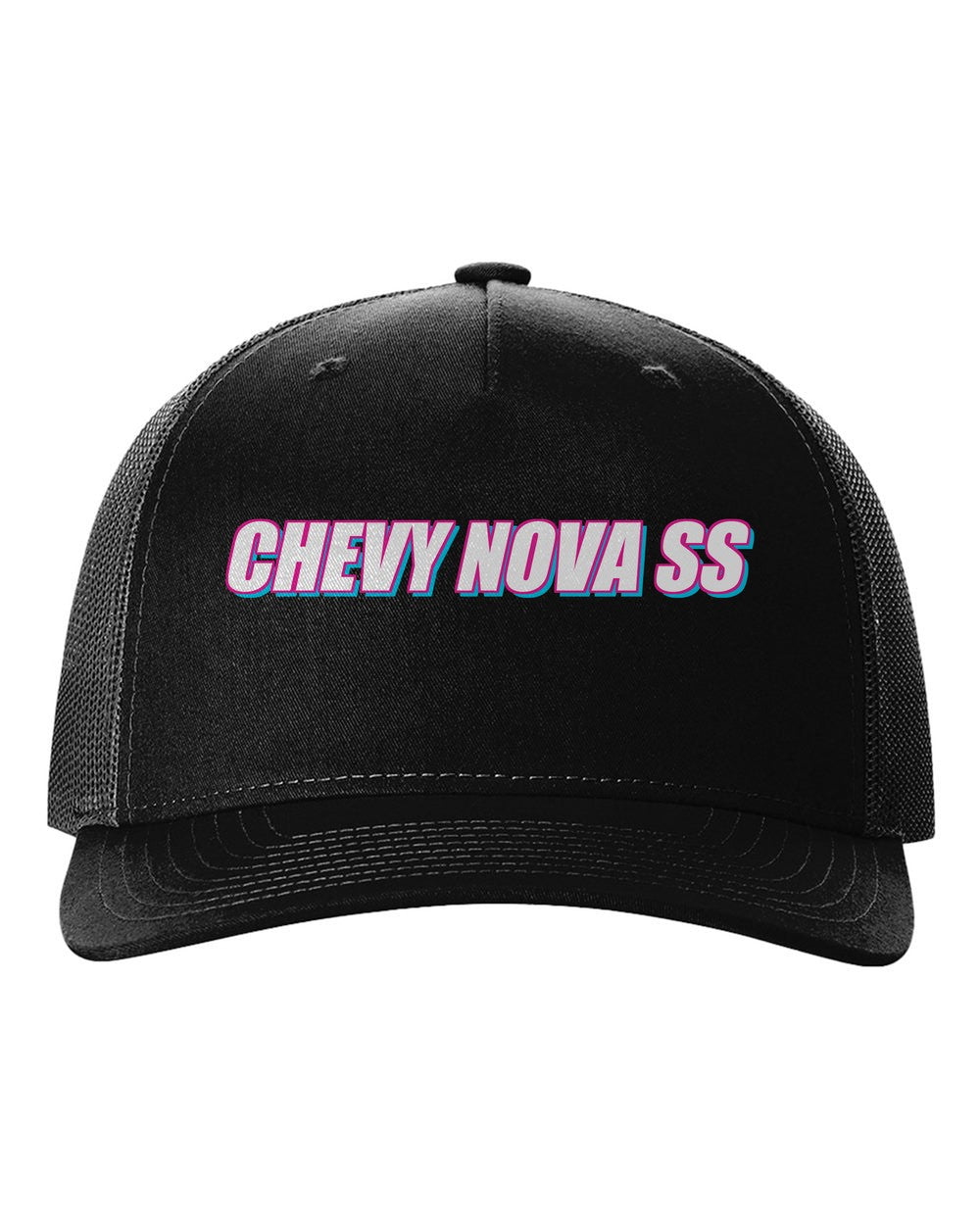 black hat front view with 車魂 mark