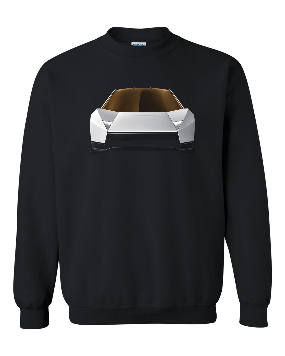 Tesla Roadster Light Bar Crewneck Black front