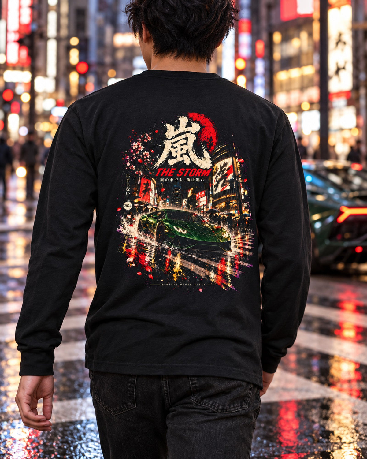 Lamborghini Huracán The Storm Shirt, Hoodie & More Long Sleeve Black worn hero