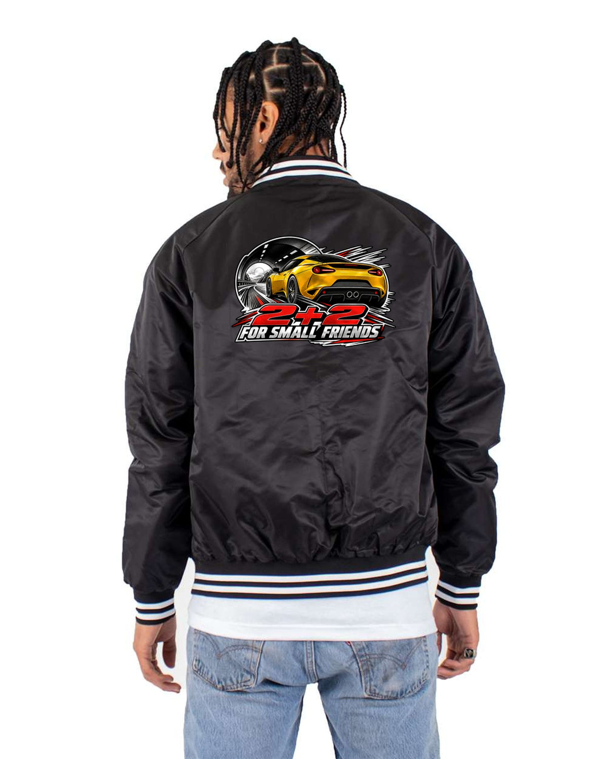 Lotus Evora 2008 Retro Manga Shirt, 2+2 For Small Friends Bomber Jacket Black back