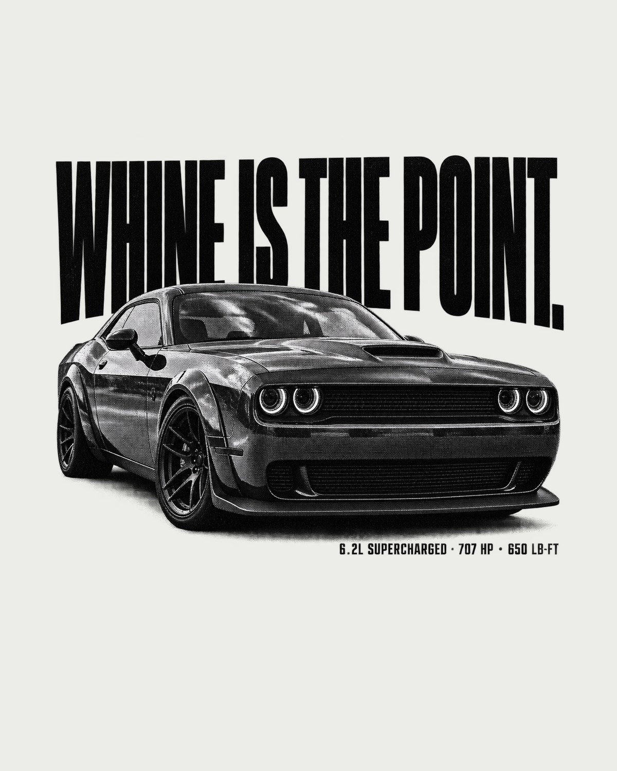 2018 Challenger Hellcat Whine Is The Point Halftone Shirt design only