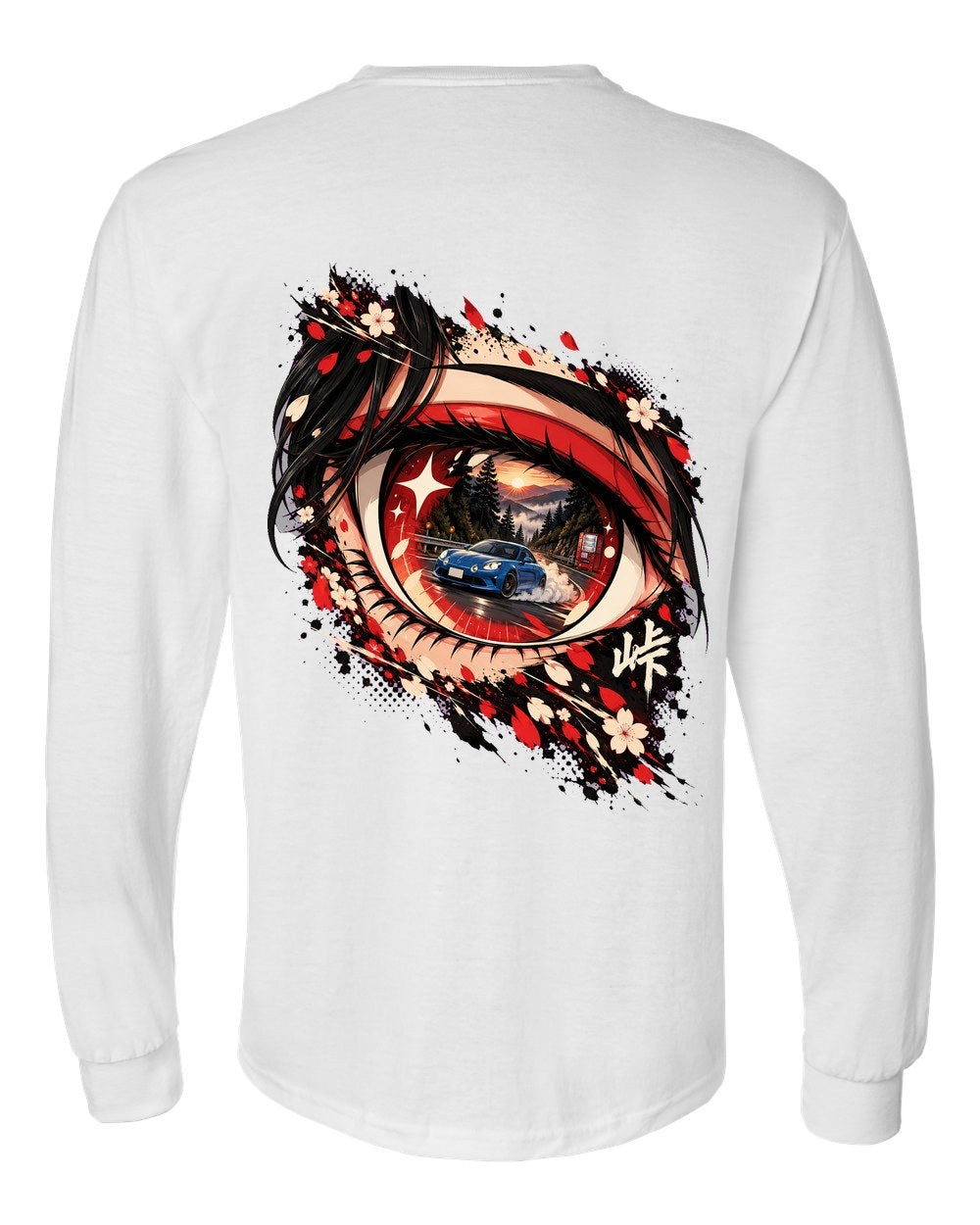 Alpine A110 Anime Girl Long Sleeve White back