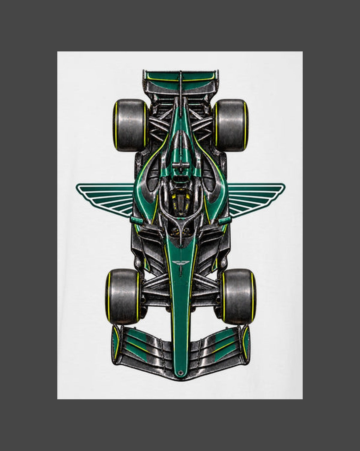 Aston Martin AMR26 2026 F1 Overhead Poster Shirt, Formula 1 Tee, Design 04 design only