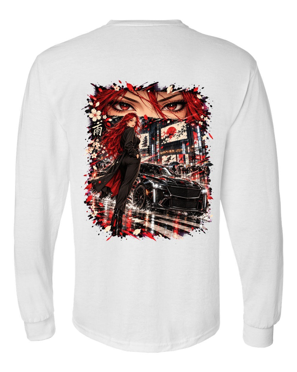 Cadillac CT5-V Blackwing Anime Girl Long Sleeve White back
