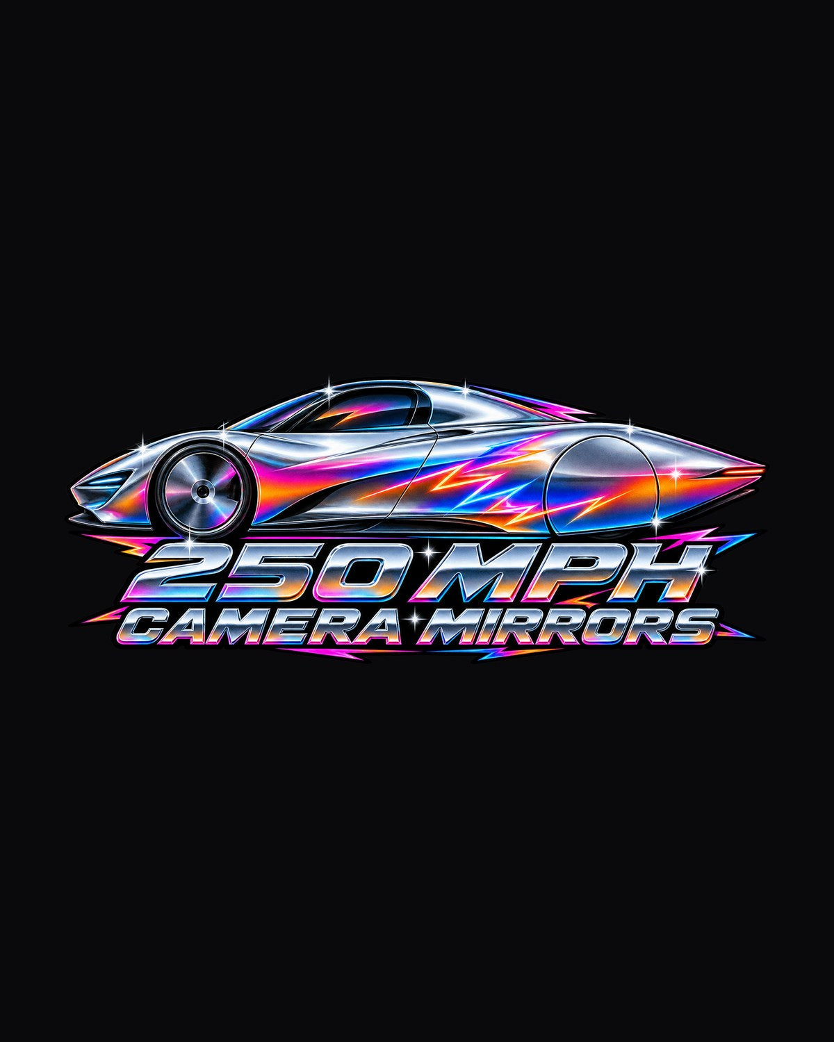 Teardrop Tail Shirt, McLaren Speedtail 2020 Airbrush Chrome Tee design only