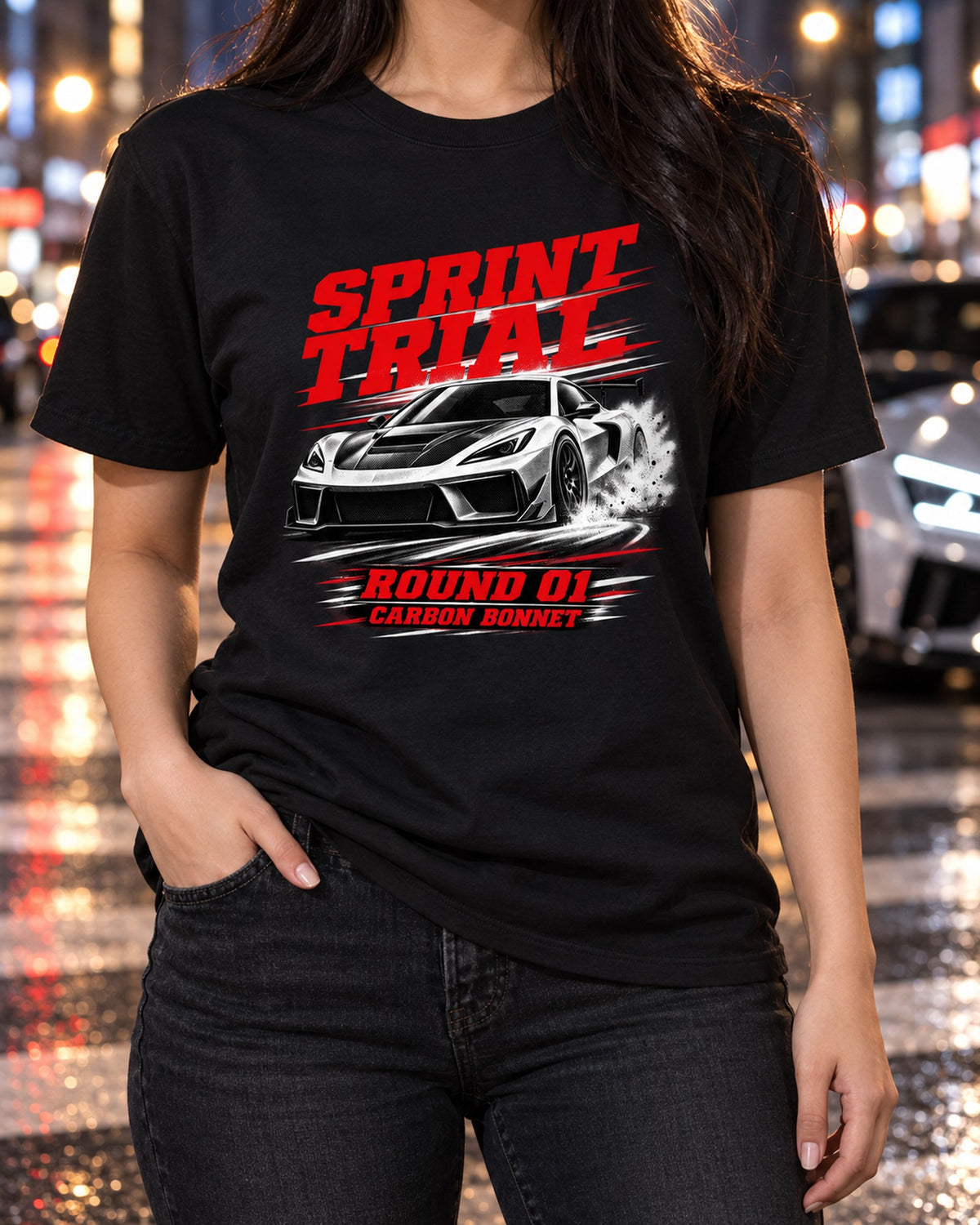 Honda NSX-R NA1 Carbon Bonnet Sprint Trial Race Poster Tee T-Shirt Black worn hero
