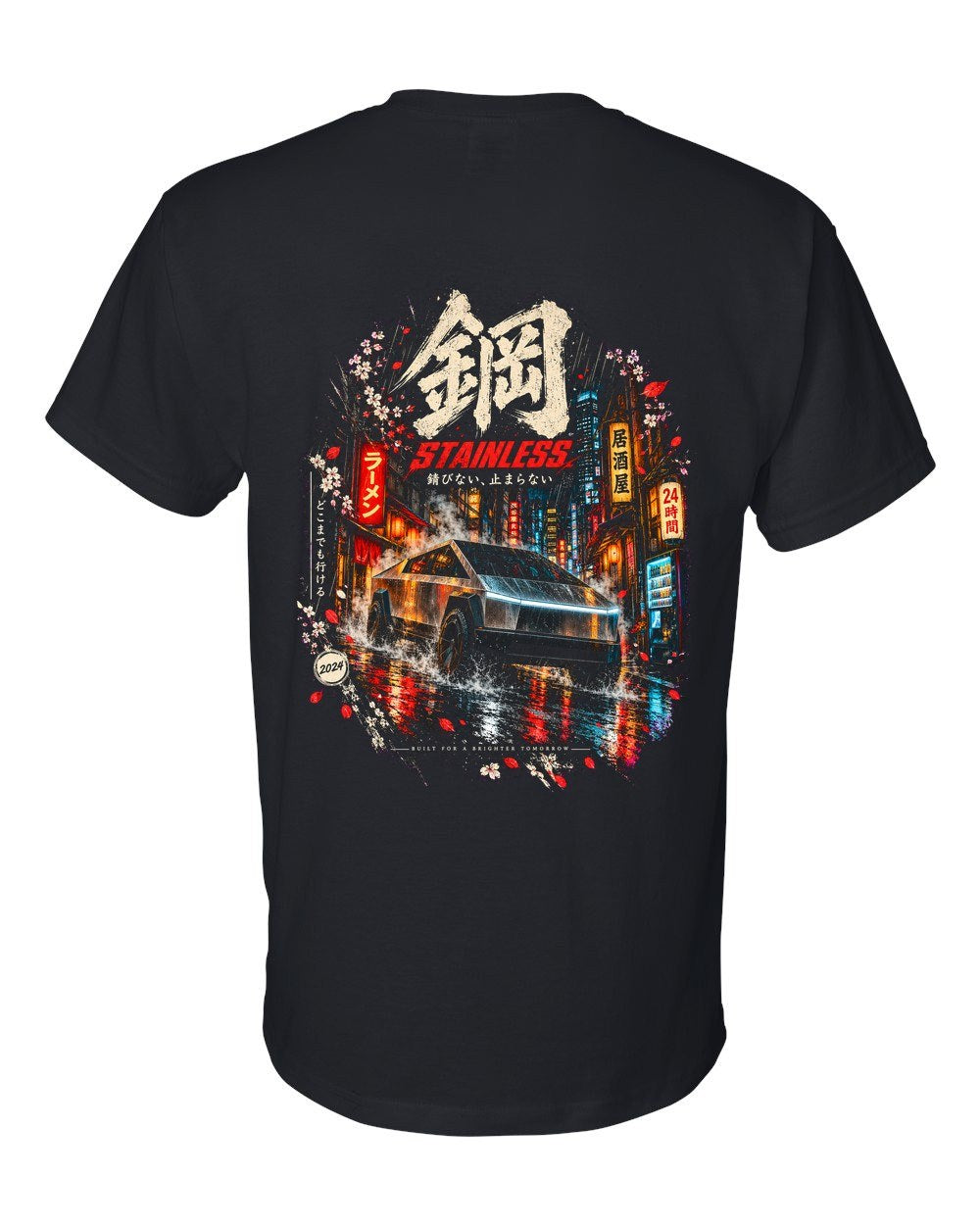 Tesla Cybertruck T-Shirt Black back