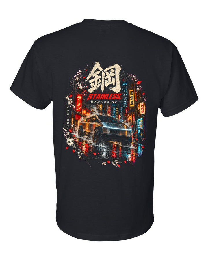 Tesla Cybertruck T-Shirt Black back