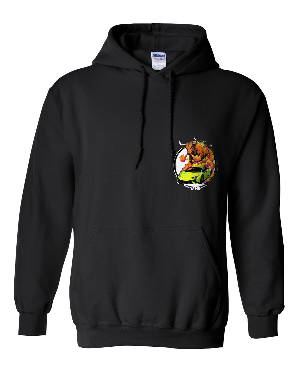 Pull Over Hoodie Black front