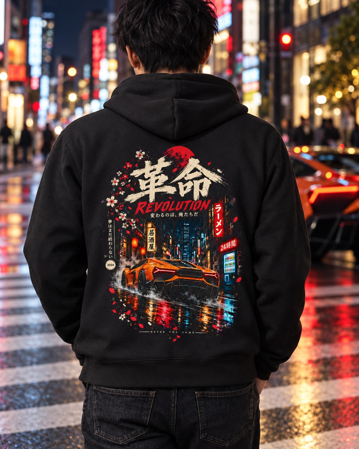 Lamborghini Revuelto Revolution Shirt, Hoodie & More Zip Hoodie Black worn hero