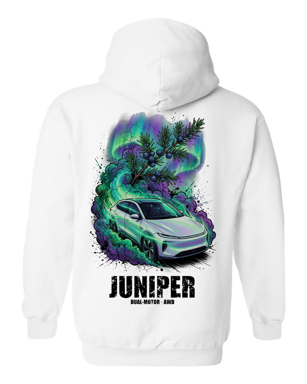 Pull Over Hoodie White back