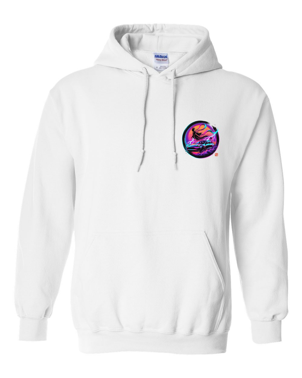 Muon Rai Silent Thunder Hoodie white front chest seal