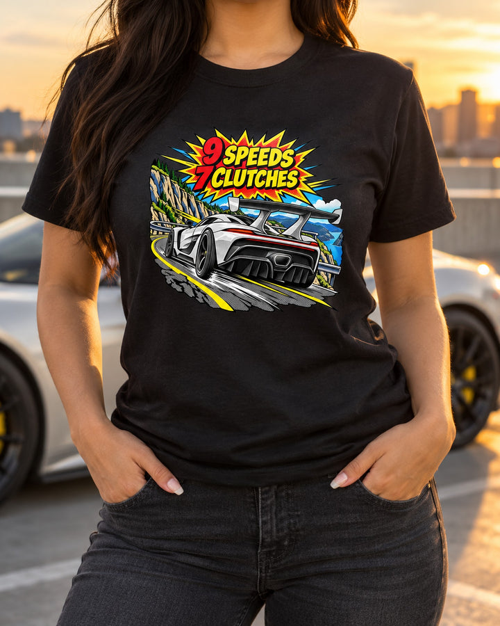 Koenigsegg Jesko Comic Halftone Pop Art Shirt T-Shirt Black worn hero