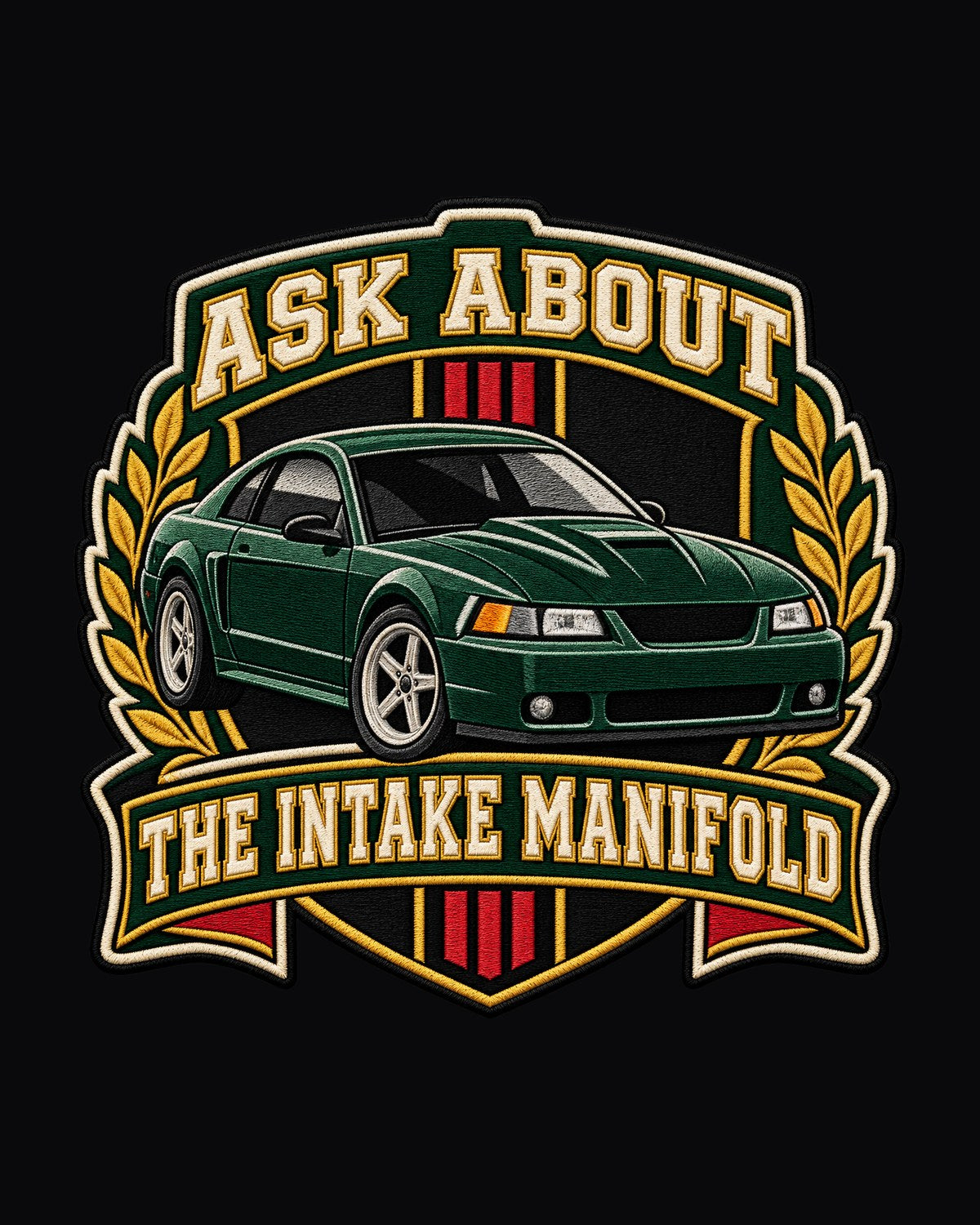 Mustang New Edge Coupe Crest Shirt, Ask About The Intake design only