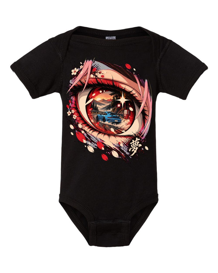 Porsche 911 GT3 RS 992 Anime Girl Baby Onesie Black front