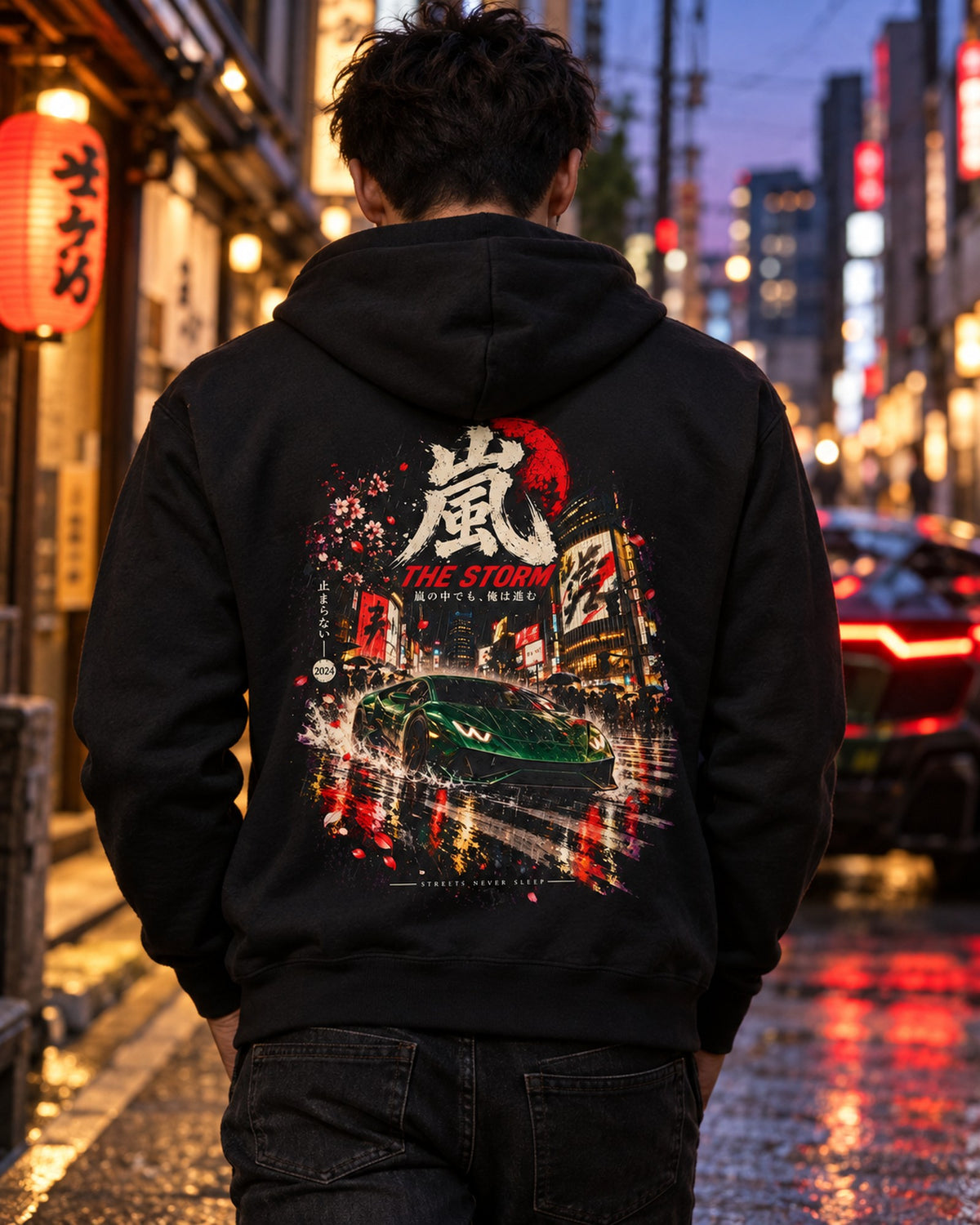 Lamborghini Huracán The Storm Shirt, Hoodie & More Zip Hoodie Black worn hero
