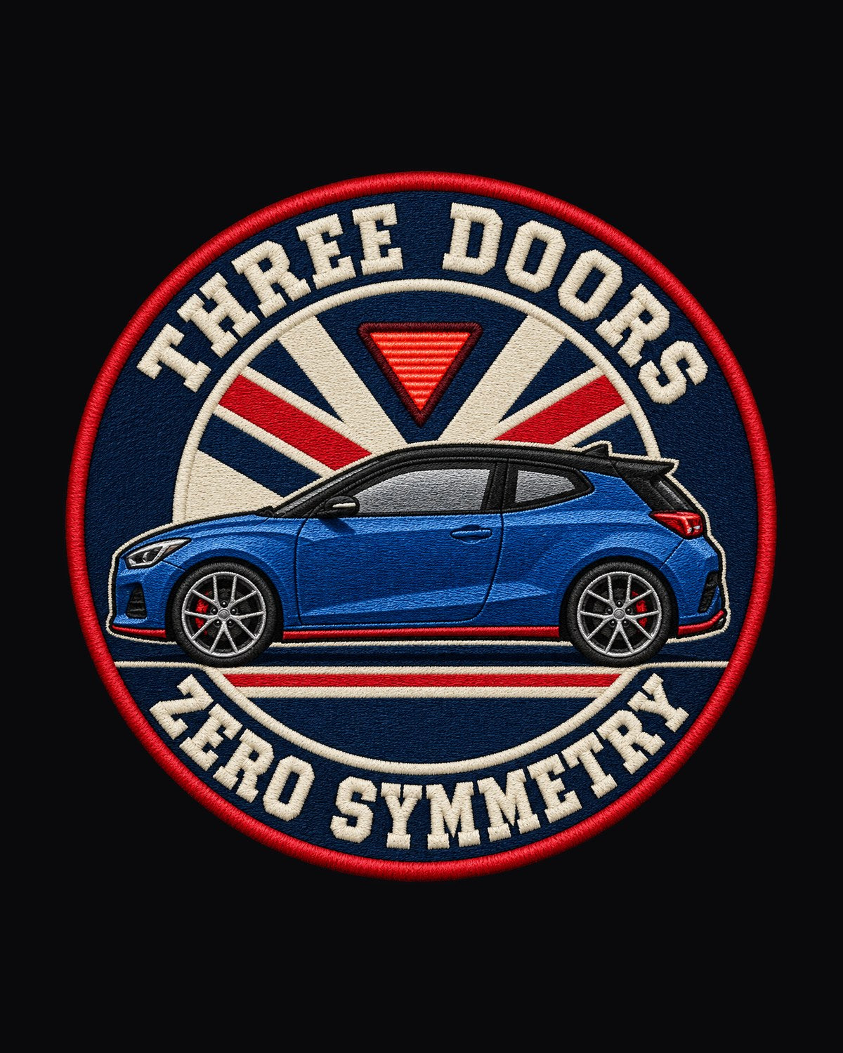 Veloster N JS Triple Door Varsity Crest Shirt, Zero Symmetry design only