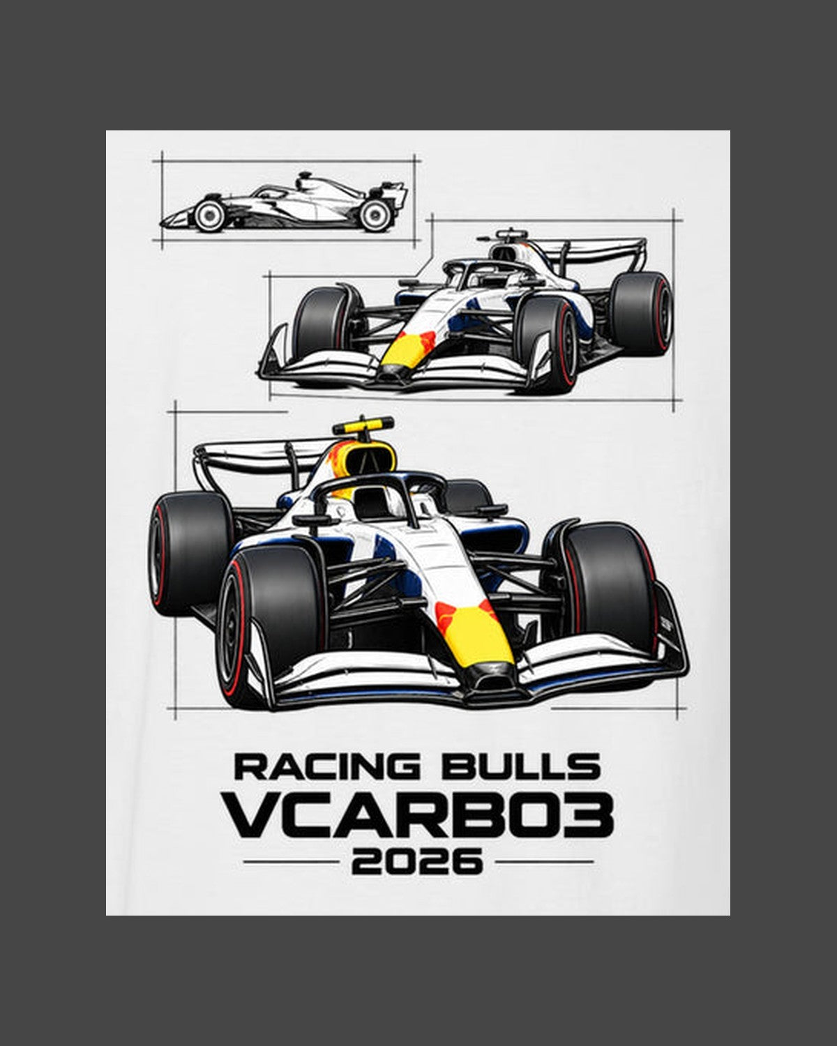 Racing Bulls VCARB 03 F1 2026 Isometric Frame Shirt, Formula 1 Fan Tee design only