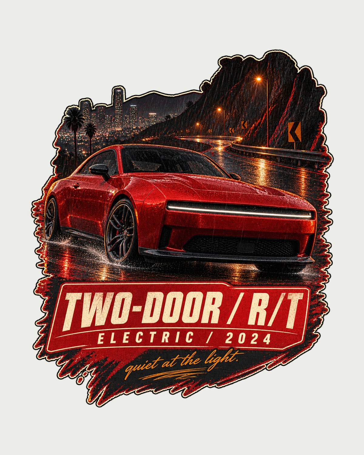 Dodge Charger Daytona R/T 2024 Night Street print Shirt design only