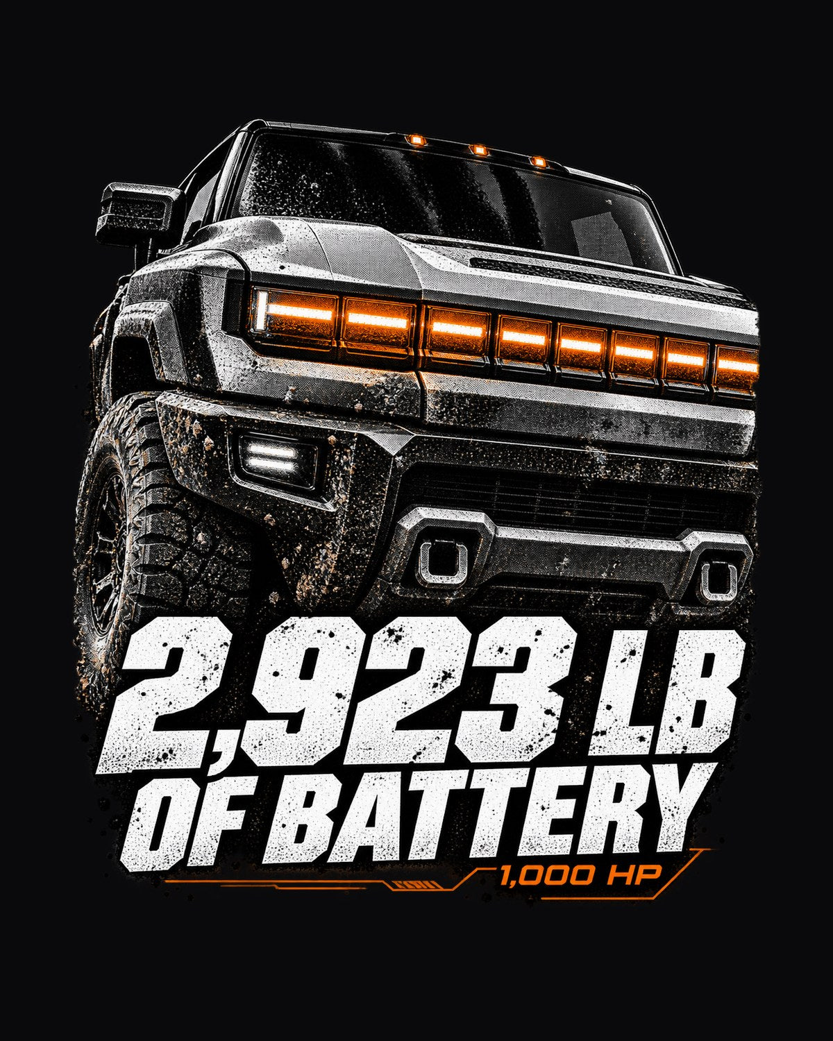 GMC Hummer EV Pickup Battery Weight Macro Shirt, Truck Guy Gift design only