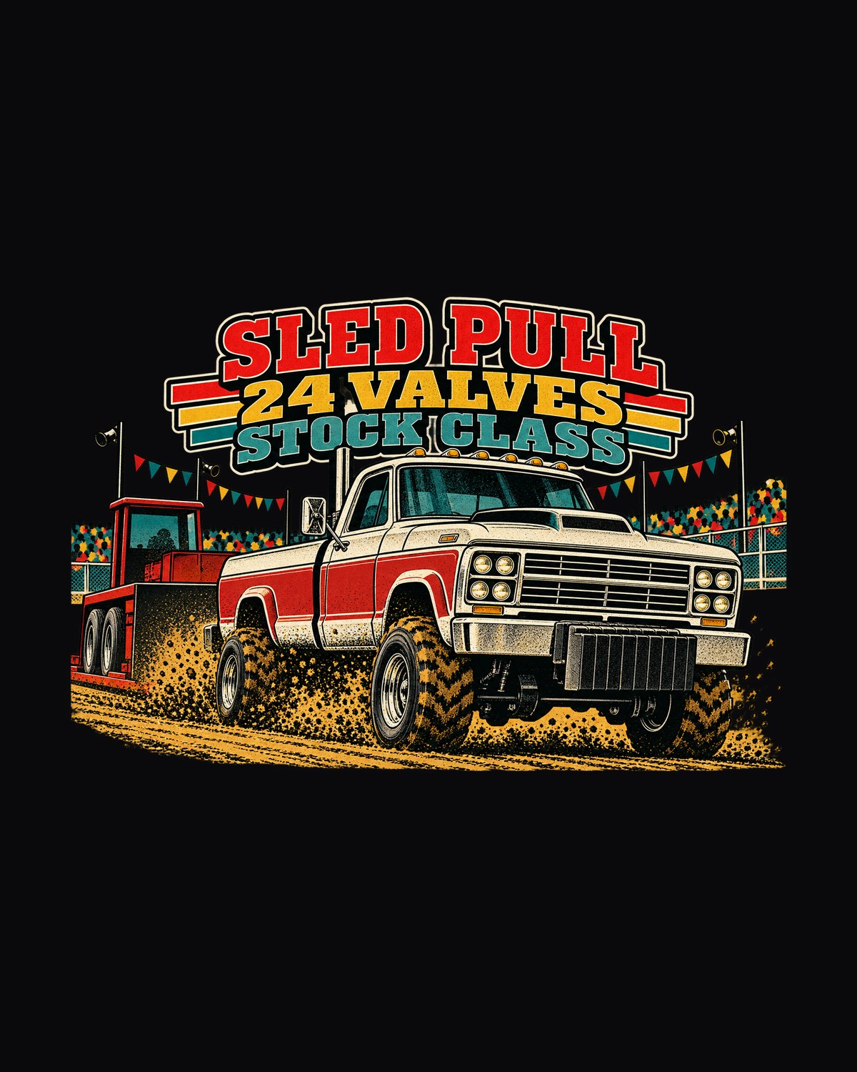 Ram 2500 24V Cummins Truck Pull Vintage Poster Shirt, 1998.5-2002 design only