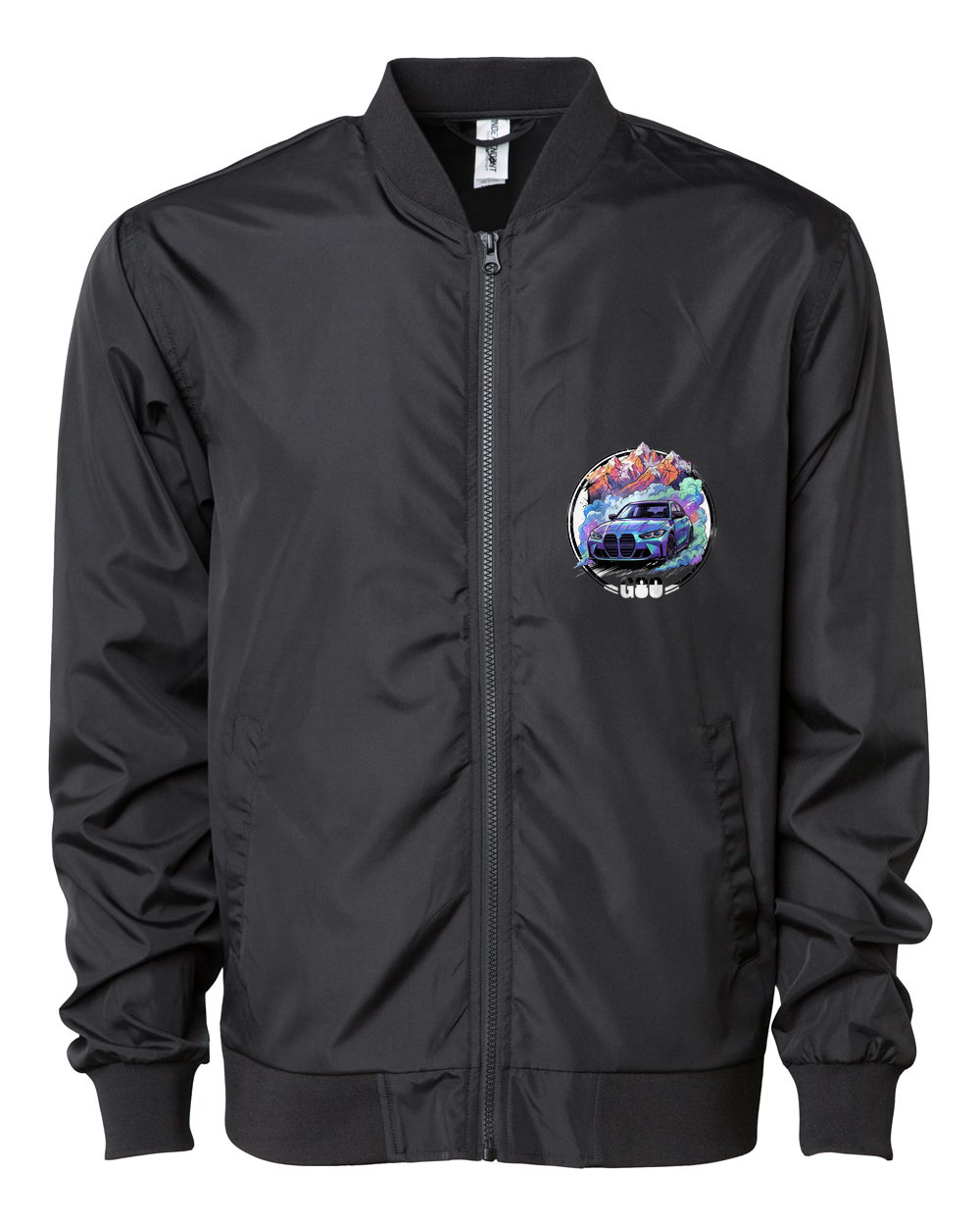 BMW M3 G80 Alps Bomber Jacket — Black front emblem
