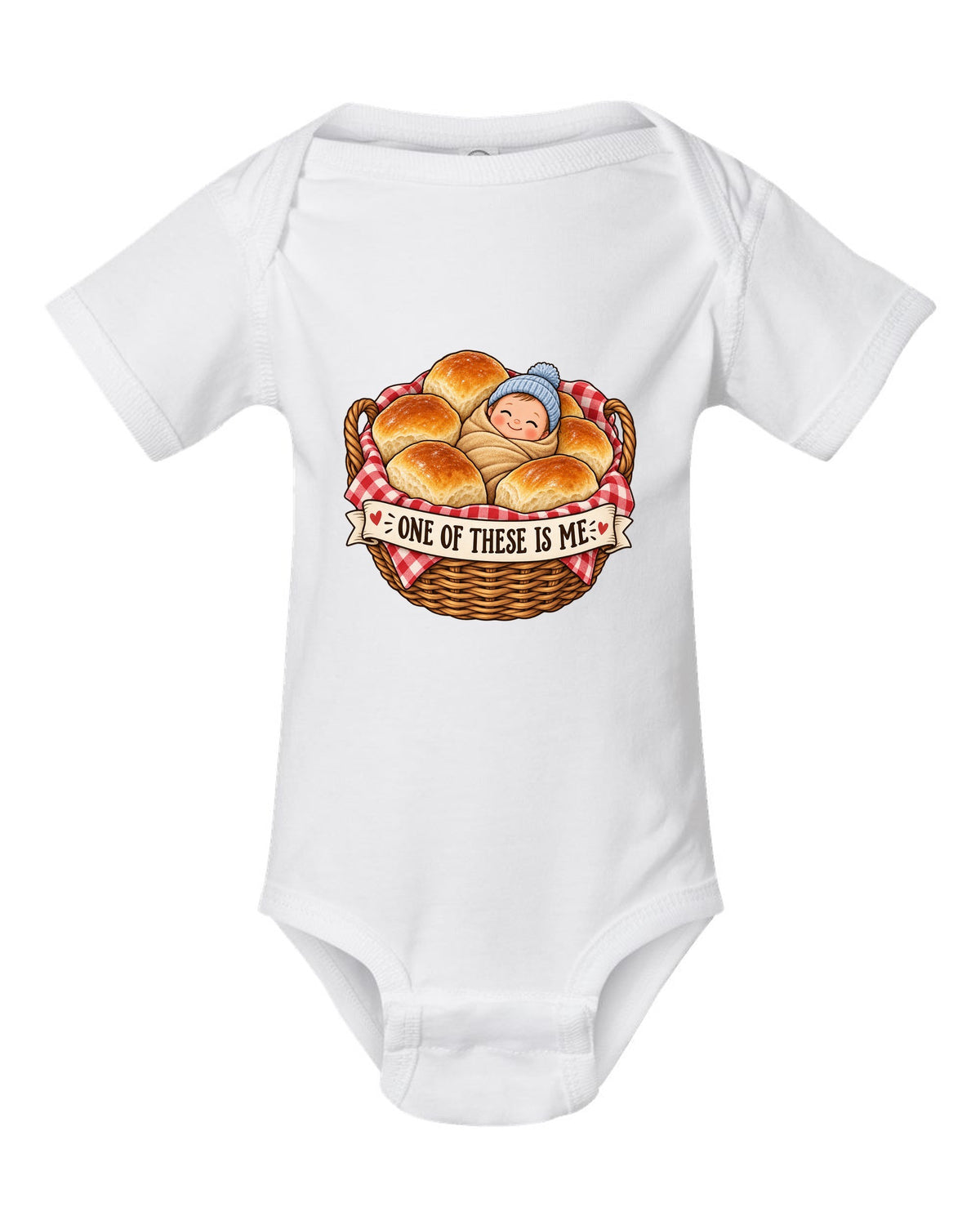 Patent-style drag blueprint print of a Ford Mustang Fox Body notchback with 3.73 gears 8.8 rear text white baby onesie front view with the design