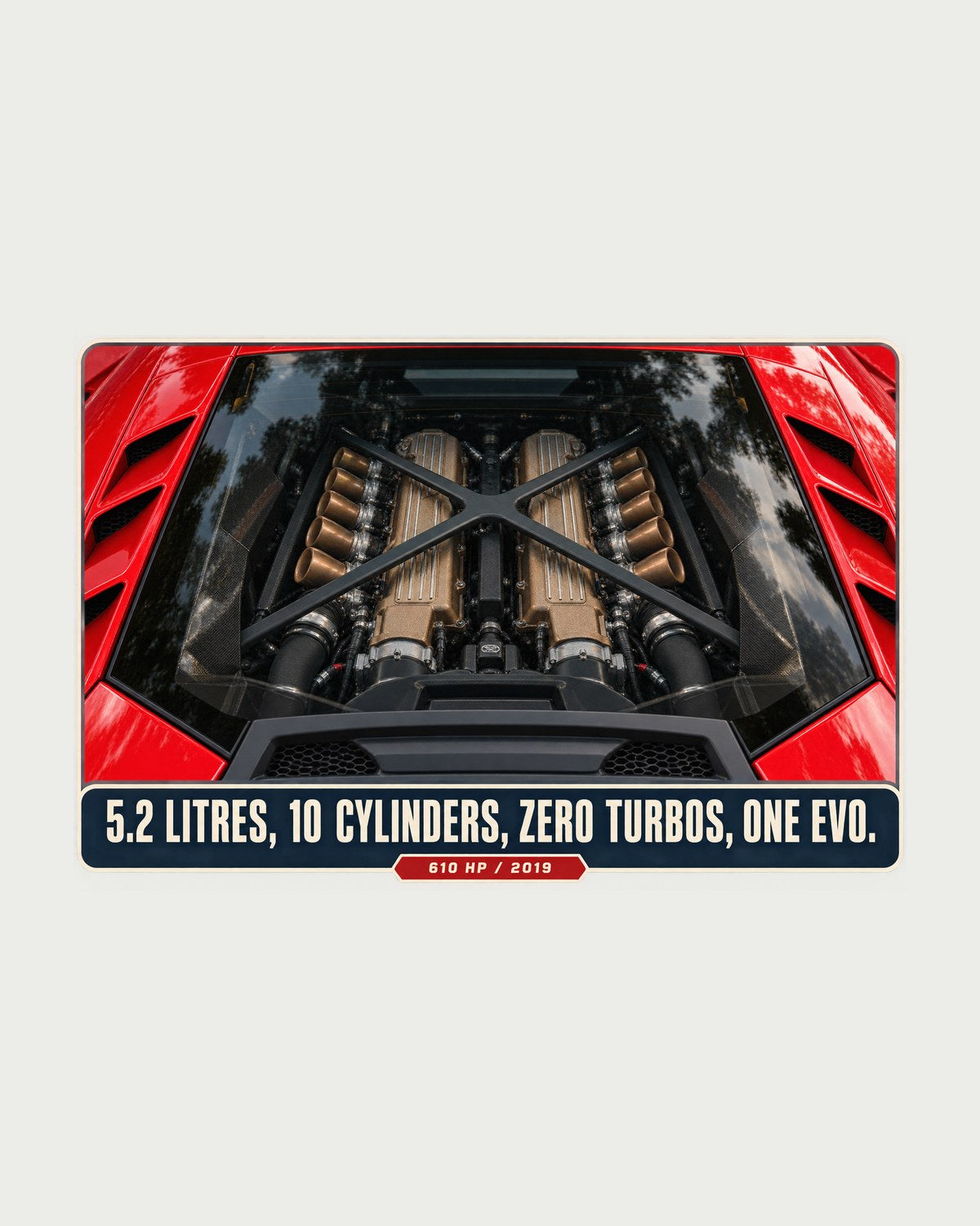 Huracan EVO Engine Hero Shirt, Naturally Aspirated V10 Tee design only