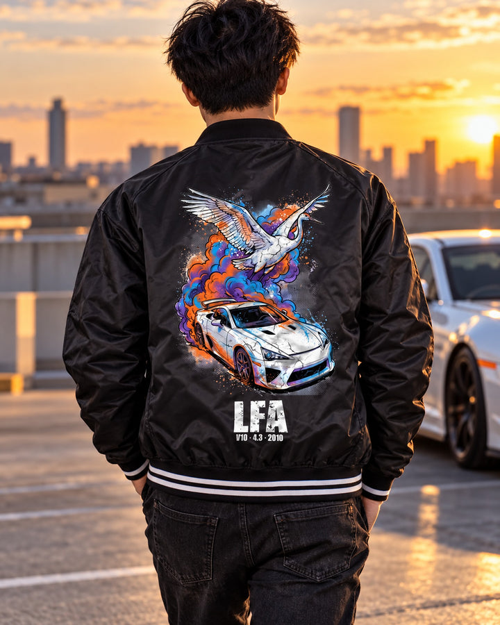 Lexus LFA Crane Bomber Jacket worn hero