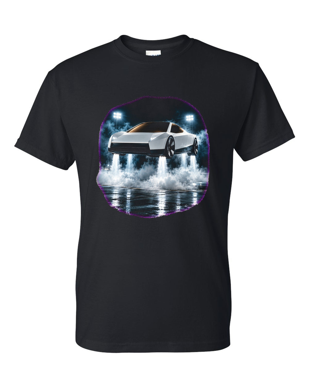 Tesla Roadster Hover Pad T-Shirt Black front