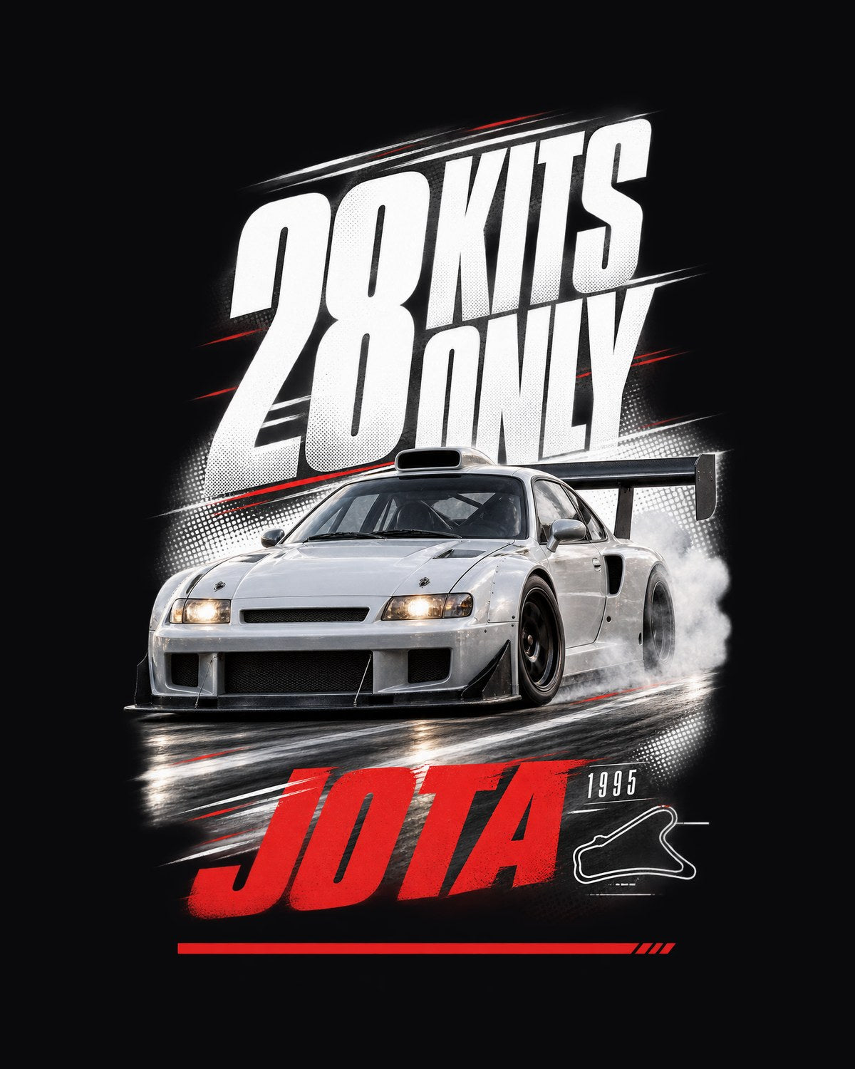 Diablo SE30 Jota 1995 Race Poster Shirt, 28 Kits Only design only