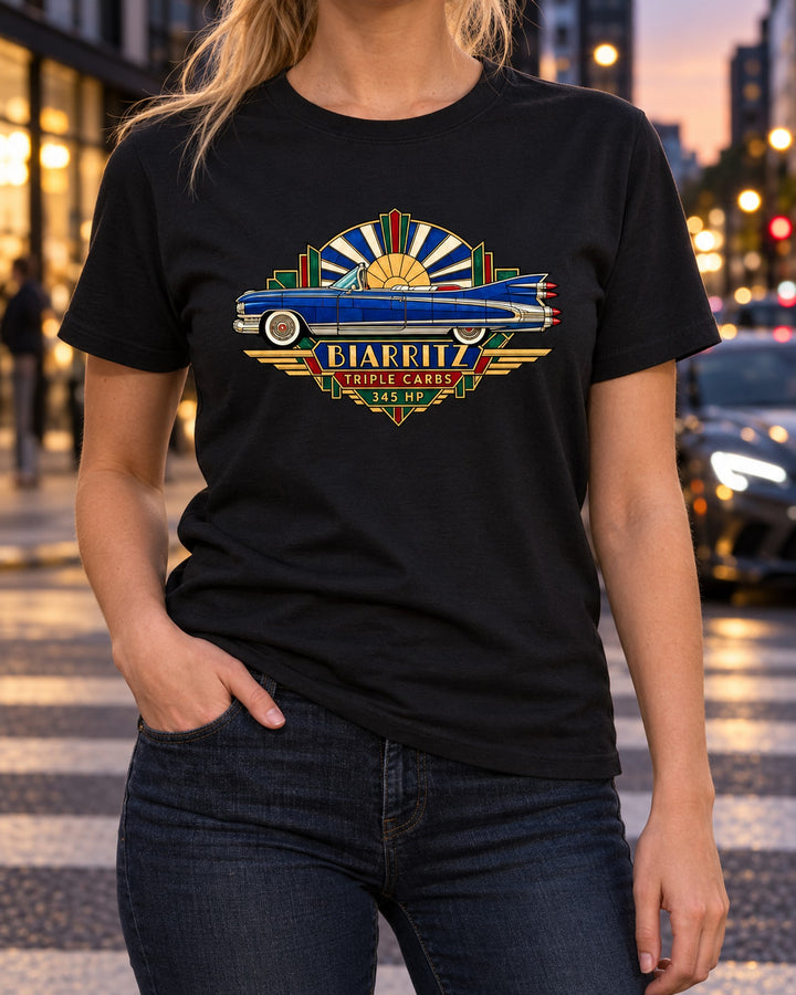 Cadillac Eldorado Biarritz 1959 Art Deco Glass Shirt T-Shirt Black worn hero