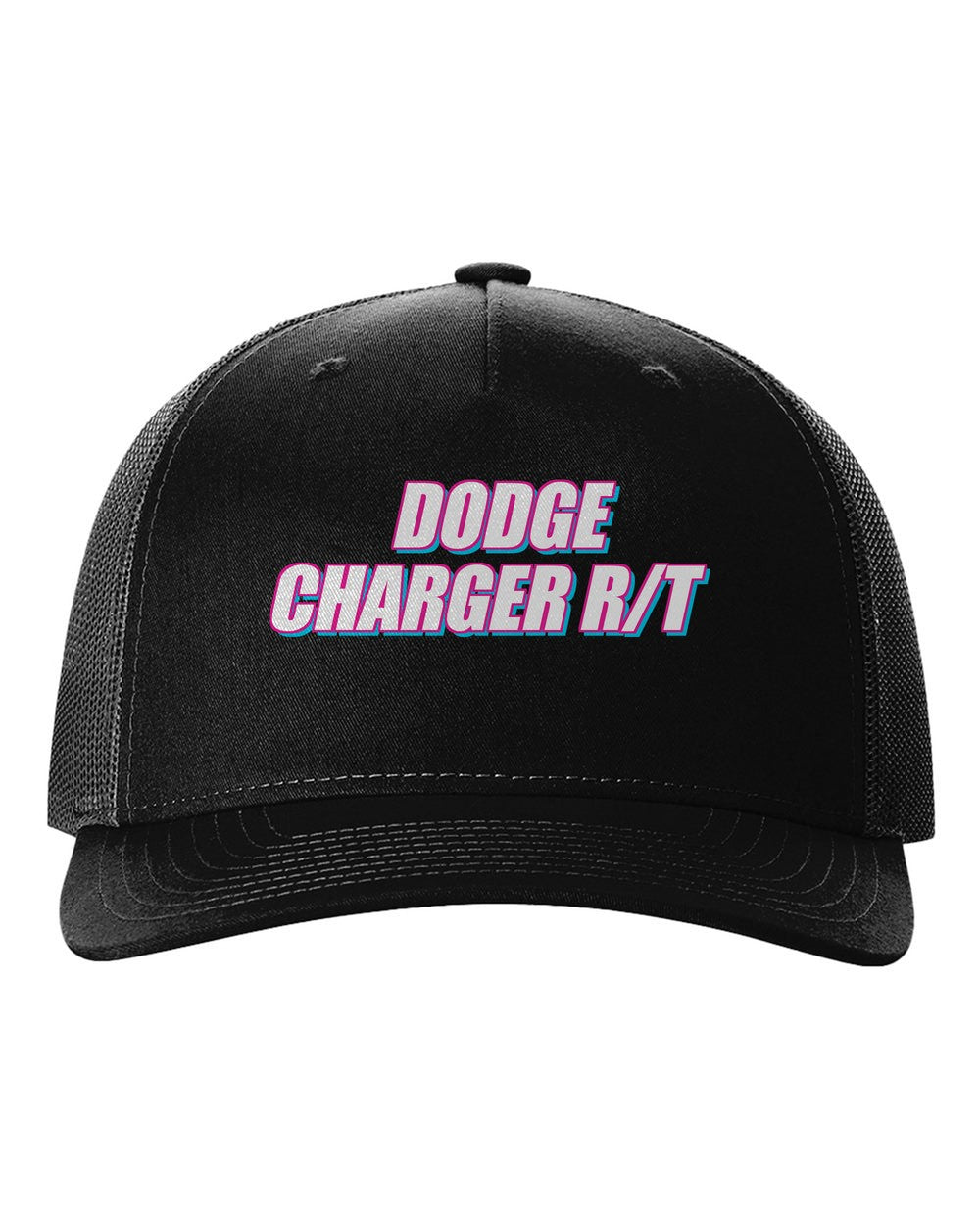 black hat front view with car name