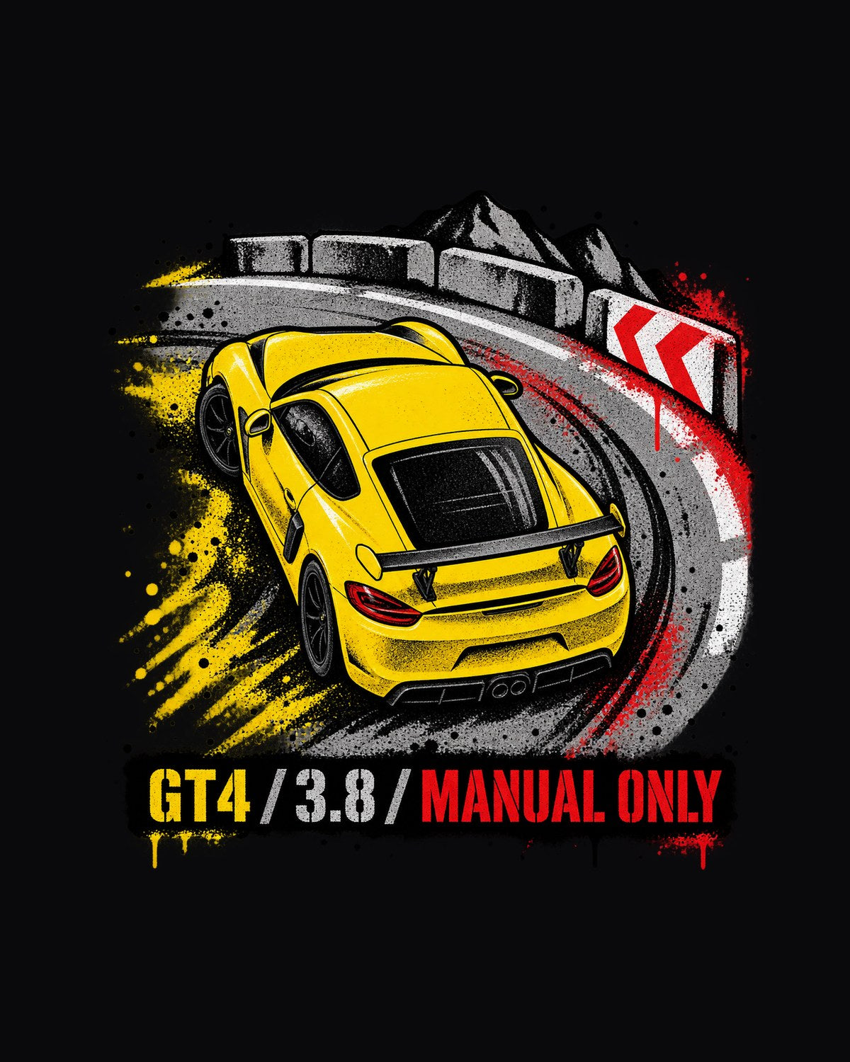 Porsche 911 GT3 RS 991.2 Engraved Tachometer Shirt design only