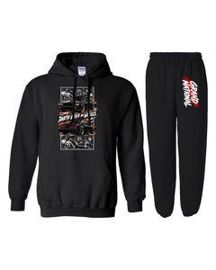 Grand National Torn Poster Hoodie + Jogger Set black hoodie and sweatpants