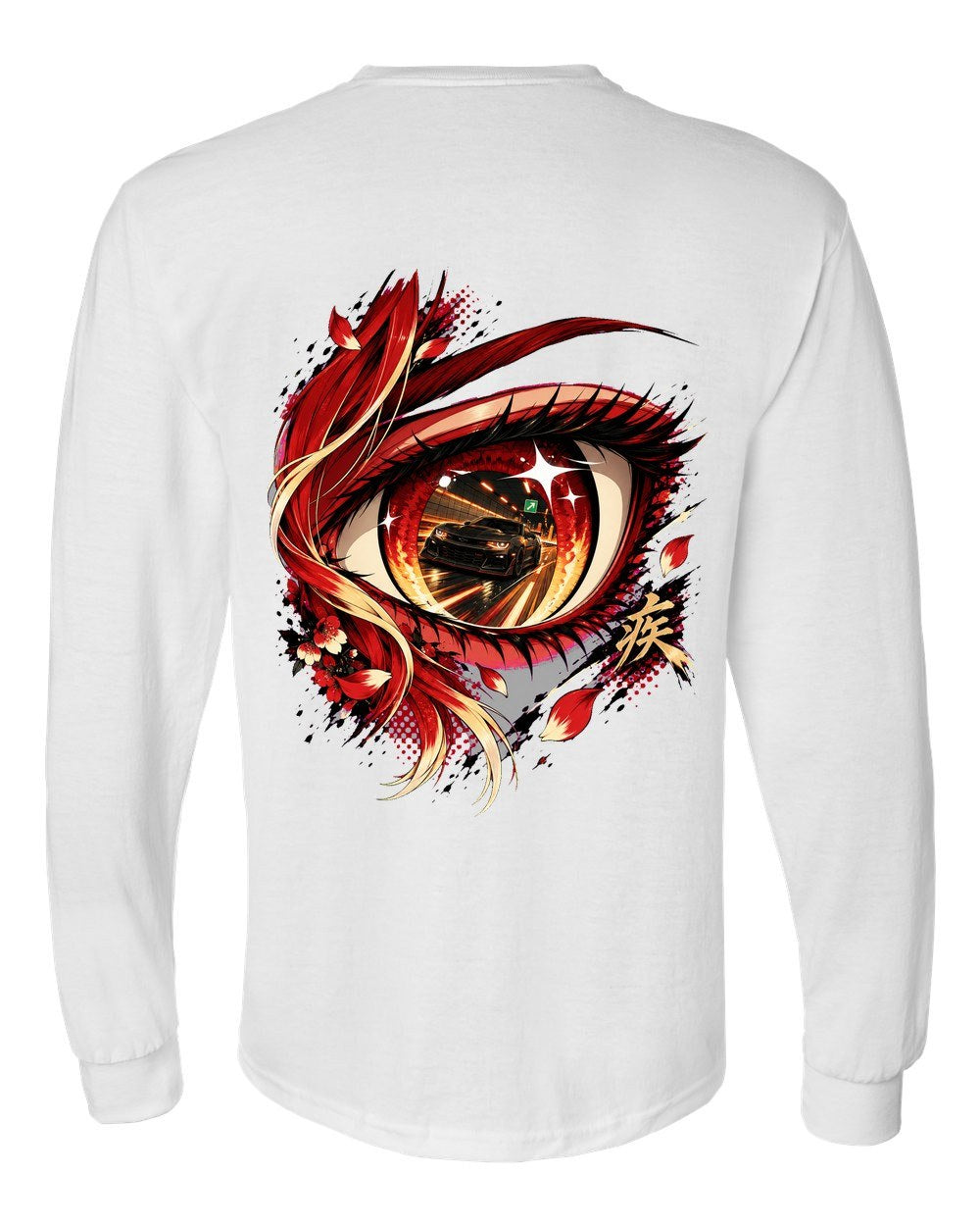 Chevrolet Camaro ZL1 1LE Anime Girl Long Sleeve White back