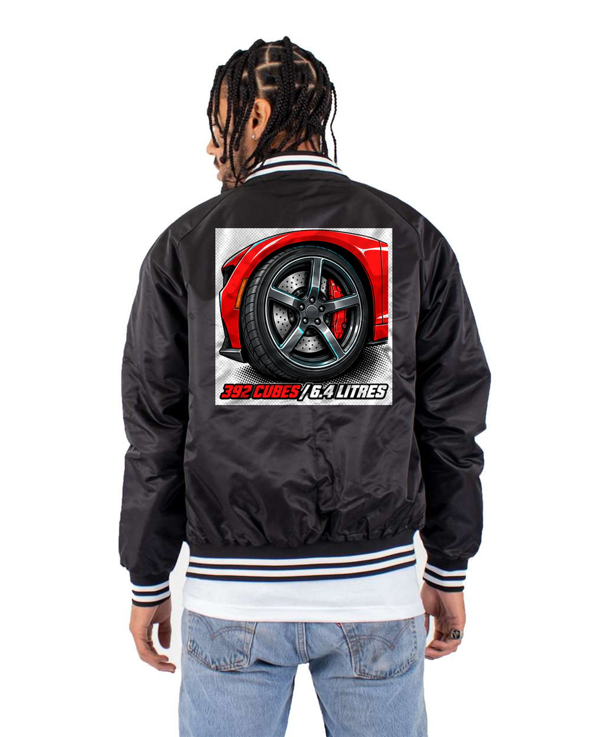 2018 Dodge Challenger SRT 392 Halftone Shirt, 6.4 Litres Bomber Jacket Black back