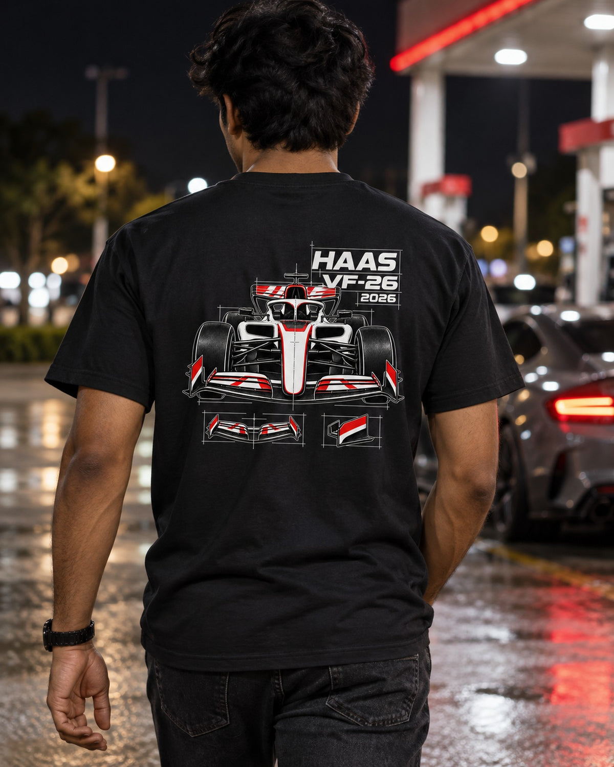 Haas VF-26 F1 2026 Front Assembly Shirt, Formula 1 Fan Tee T-Shirt Black worn hero