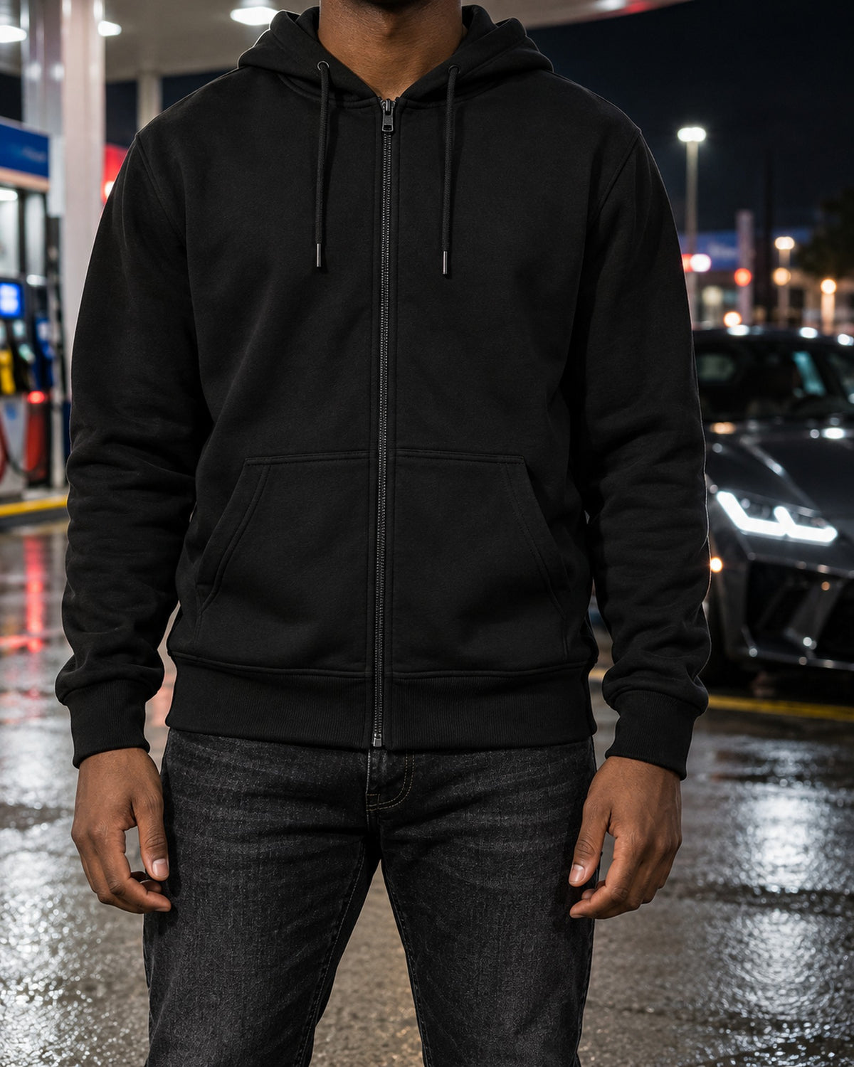 Tesla Model 3 Highland Anime Girl Shirt, Hoodie & More Zip Hoodie Black worn hero