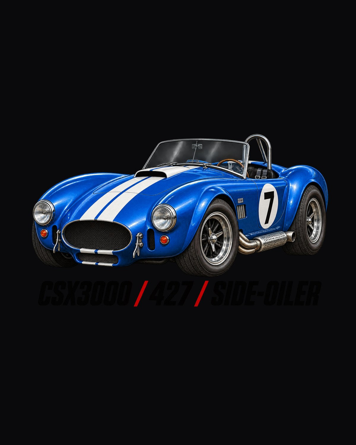 Shelby Cobra 427 CSX3000 Side-Oiler Racing Roundel Shirt design only