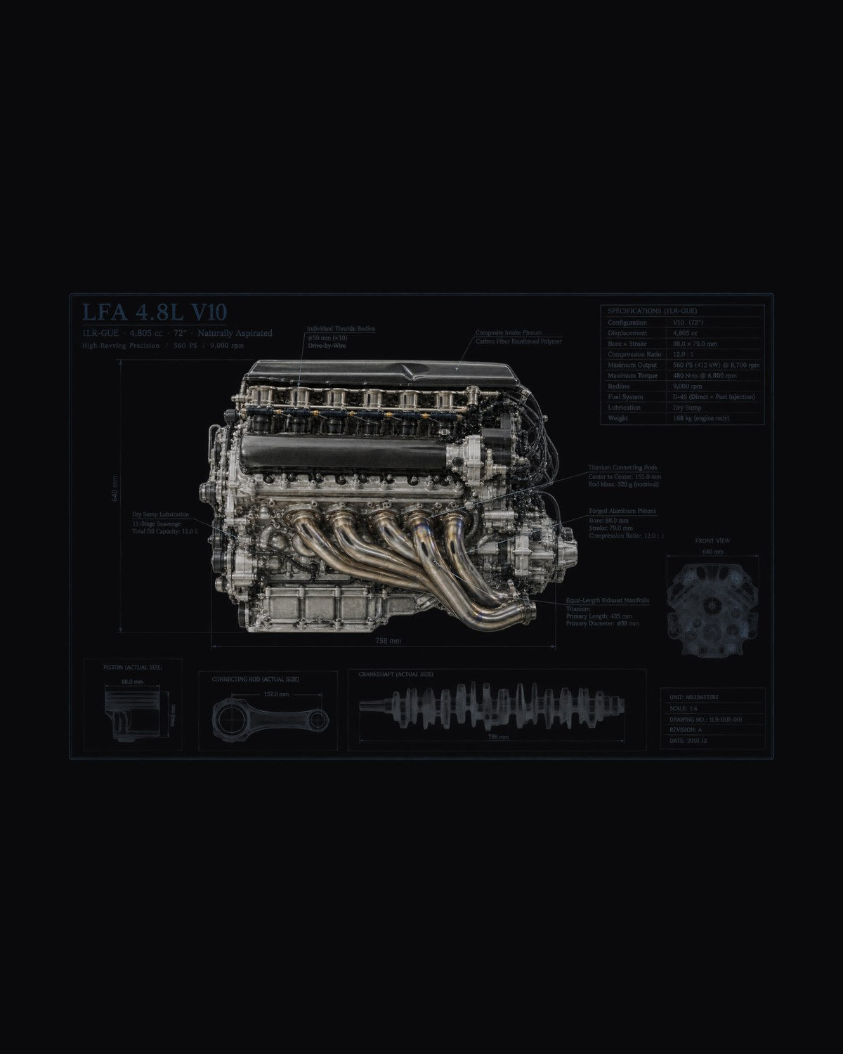 Lexus LFA Nurburgring Package Aero Callout Shirt design only