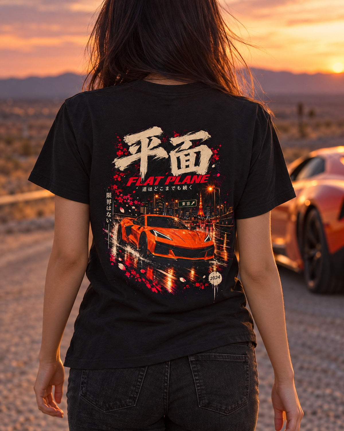 Chevrolet Corvette C8 Z06 Flat Plane Shirt, Hoodie & More T-Shirt Black worn hero