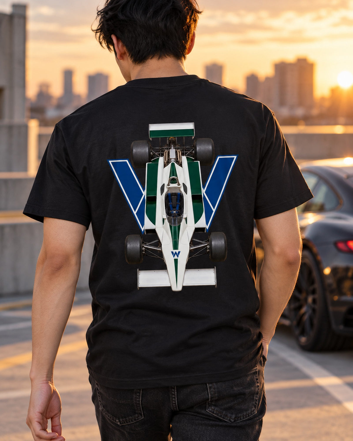 Williams FW07 1979 Classic F1 Overhead Poster Shirt, Formula 1 Tee T-Shirt Black worn hero