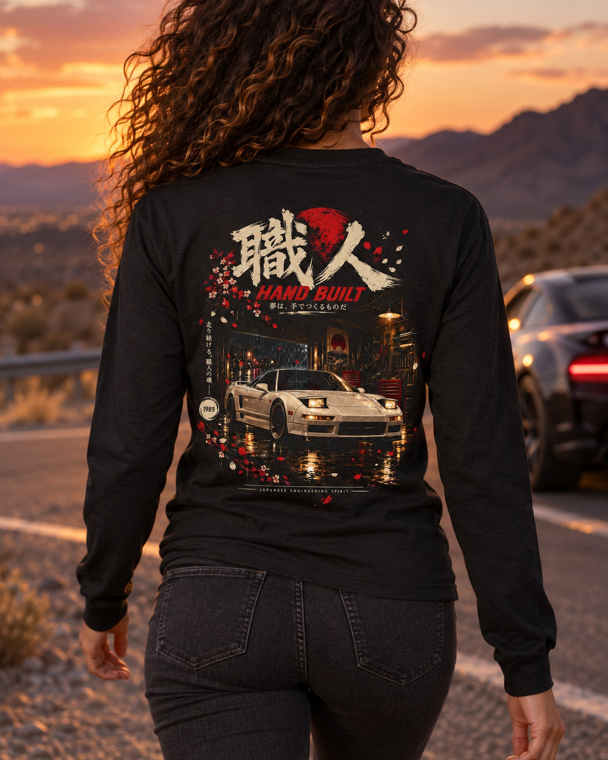 Honda NSX NA1 Hand Built Shirt, Hoodie & More Long Sleeve Black worn hero